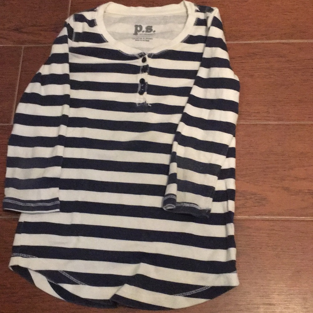P.s Aeropostale long sleeved black stripes tee